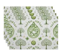 St. Patrick's Day Placement Mats For Dining Table, Table Mat One Side Print, Heat Resistant Wear Resistant Non-Slip Mats, Washable Elegant For Kitchen Dinning Restaurant Party 30 * 45Cm