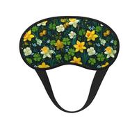 St. Patricks Day Printed Sleep Black Edge Eye Mask, with Good Shading Effect, is an Ideal Choice for Travel, Meditation, Etc