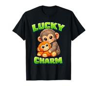 St Patrick's Day Punch The Monkey Cuddling Lucky Charm T-Shirt