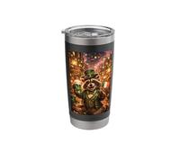 St Patrick's Day Racoon Steampunk Stainless Steel Insulated Tumbler