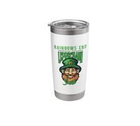 St Patricks Day Rainbows End Leprechaun Smile Stainless Steel Insulated Tumbler