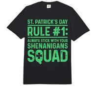 St Patricks Day Rule 1 Always Stick Your Shenanigans Squad Comfort Colors Adult Heavyweight T-Shirt