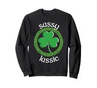 St Patricks Day Sassy Lassie Funny Irish Women Girl Sweatshirt