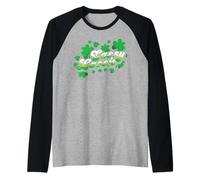St Patricks Day Sassy Lassie Shamrock Funny Irish Girl Women Raglan Baseball Tee