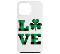 St Patricks Day Shamrock Buffalo LOVE St Paddys Day Iris Men Case for iPhone 13 Pro Max
