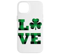 St Patricks Day Shamrock Buffalo LOVE St Paddys Day Iris Men Case for iPhone 14 Plus