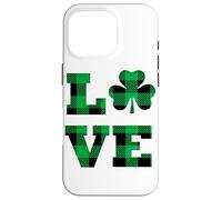 St Patricks Day Shamrock Buffalo LOVE St Paddys Day Iris Men Case for iPhone 16 Pro