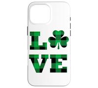 St Patricks Day Shamrock Buffalo LOVE St Paddys Day Iris Men Case for iPhone 16 Pro Max