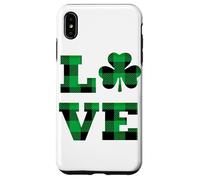 St Patricks Day Shamrock Buffalo LOVE St Paddys Day Iris Men Case for iPhone XS Max
