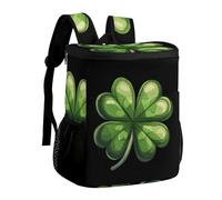 St. Patrick's Day Shamrock Clover Cooler Backpack Insulated Ice Chest Bag Lunch Box Rucksack for Men Women