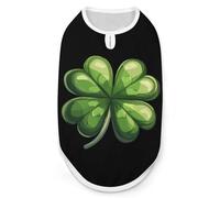 St. Patrick's Day Shamrock Clover Dog Clothes Printed Pet Shirts Summer Vest T-Shirt Sweatshirt for Small Dogs Cats XL