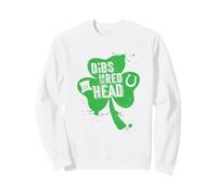 St Patricks Day Shamrock Dibs On The Redhead Funny Irish Sweatshirt