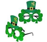 St Patricks Day Shamrock Glasses Mini Top Hat Green Irish Fancy Dress Party