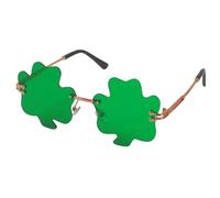 St. Patricks Day Shamrock Sunglasses, Irish Shamrock Glasses, Green Clover Eyeglasses, Leprechaun Costume Glasses for Women Men, St. Patrick's Day Party Favors Accessories Decorations Supply