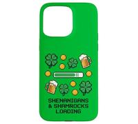 St Patricks Day Shenanigans & Shamrocks Loading Pixel Art Case for iPhone 15 Pro Max