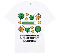 St Patricks Day Shenanigans & Shamrocks Loading Pixel Art Comfort Colors Adult Heavyweight T-Shirt