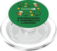 St Patricks Day Shenanigans & Shamrocks Loading Pixel Art PopSockets PopGrip for MagSafe