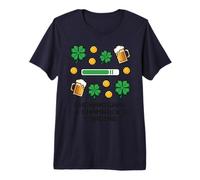 St Patricks Day Shenanigans & Shamrocks Loading Pixel Art Premium T-Shirt
