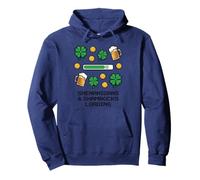 St Patricks Day Shenanigans & Shamrocks Loading Pixel Art Pullover Hoodie