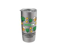 St Patricks Day Shenanigans & Shamrocks Loading Pixel Art Stainless Steel Insulated Tumbler