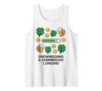 St Patricks Day Shenanigans & Shamrocks Loading Pixel Art Tank Top