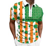 St. Patrick'S Day Shirt For Men Funny Lucky Shamrock Irish Graphic Long Sleeve Basic Tee Shirts Casual Loose Tops Novelty Iriss Celtic Cross Knot Printed Crewneck Comfy Holiday Vacation Sweatshirt