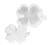 St Patrick's Day Silicone Molds - Four Leaves Plant Silicone Resin Mold | Silicone Resin Lucky Fondant Moulds | Epoxy Casting Candle Mold, Four Leaves Plant Shape Plaster