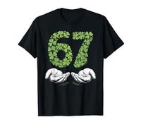 St Patricks Day Six Seven 6 7 Meme Gen Alpha Slang 6 7 Hands T-Shirt