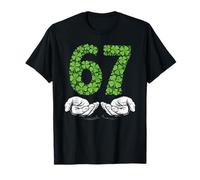 St Patricks Day Six Seven 6 7 Meme Gen Alpha Slang 6 7 Hands T-Shirt