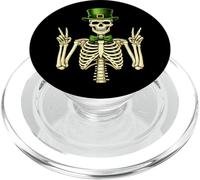 St Patricks Day Skull Skeleton Lovers Irish Lucky Spooky Fun PopSockets PopGrip for MagSafe