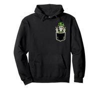 St Patricks Day Skull Skeleton Lovers Irish Lucky Spooky Fun Pullover Hoodie