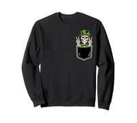 St Patricks Day Skull Skeleton Lovers Irish Lucky Spooky Fun Sweatshirt
