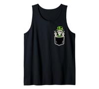 St Patricks Day Skull Skeleton Lovers Irish Lucky Spooky Fun Tank Top