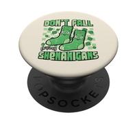 St Patricks Day Socks Dont Fall My Shenanigans Men Women Kid PopSockets Adhesive PopGrip