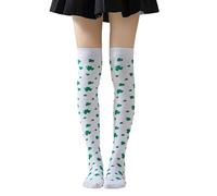 St. Patrick's Day Socks Irish Shamrock Leg Stockings Girls Printed Over The Knee Socks Lucky ShamrockSocks St Patricks Day Fancy Leprechaun Dress Costume Comfortable Casual Fashion