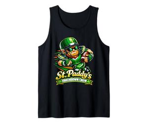 St Patricks Day St Paddys Day Touchdown Crew Football Player Tank Top