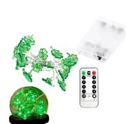 St Patrick's Day String Lights - Green Garland with 30 LEDs, Battery Operated | Waterproof IP43 Irish Decoration for Patio, Front Door, Bedroom