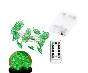 St Patrick's Day String Lights - Green Garland with 30 LEDs, Battery Operated | Waterproof IP43 Irish Decoration for Patio, Front Door, Bedroom