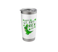 St. Patrick's Day T-Rex Dinosaur Funny Stainless Steel Insulated Tumbler