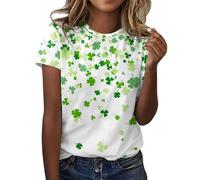 St Patrick's Day T-Shirt Women's Leprechaun Costume Clover T-Shirts Summer Causal Personalized Lightweight Short Sleeve Lucky Shamrock Lucky Green Tops Funny Paddy's Day Tops Ireland (H1-B, XXL)