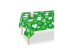 St Patricks Day Table Cloth,St Patricks Day Decorations Shamrock Green Table Cloths,9ft x 4.5ft Rectangle Plasctic Table Cover for Irish Saint Patrick Party Unique Birthday Party Green Tablecloth