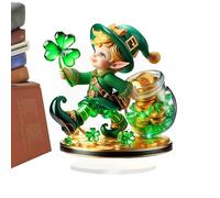 St Patrick's Day Table Decoration - Leprechaun Table Decoration with Traditional Green Outfit and Hat | Durable Resin Construction, Compact Size, Ideal for Events, Irish Celebrations, Stationery