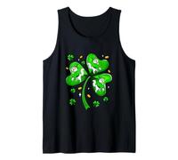 St. Patrick's Day Three Cute Cats On Shamrocks Irish Owner Tank Top