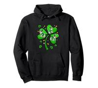 St. Patrick's Day Three Cute Cows On Shamrocks Irish Farmer Pullover Hoodie