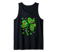 St. Patrick's Day Three Cute Dachshunds On Shamrocks Irish Tank Top