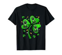 St. Patrick's Day Three Cute Newfoundlands On Shamrocks T-Shirt