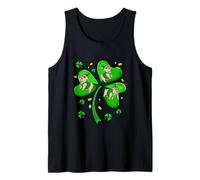 St. Patrick's Day Three Cute Pigs On Shamrocks Irish Farmer Tank Top