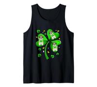 St. Patrick's Day Three Cute St. Bernards On Shamrocks Irish Tank Top