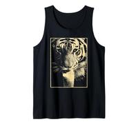 St Patricks Day Tiger with Beer Animal Drinking Humor Grunge Tank Top