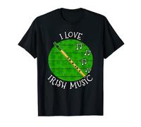 St Patrick's Day Tin Whistle, I Love Irish Music T-Shirt